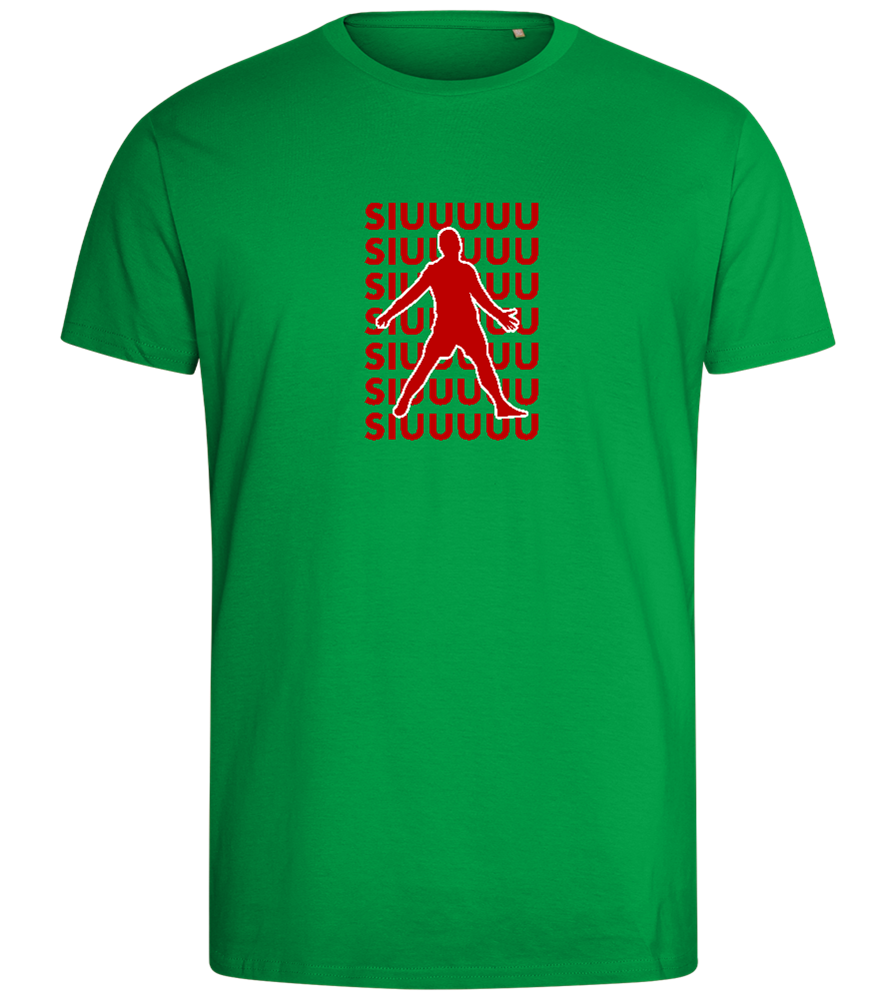 Soccer Celebration Design - Comfort men's fitted t-shirt_MEADOW GREEN_front