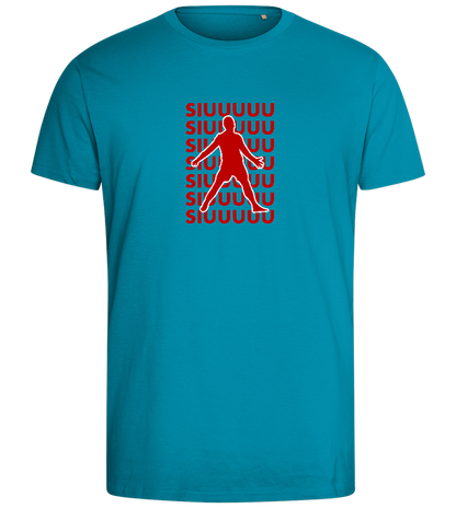 Soccer Celebration Design - Comfort men's fitted t-shirt_TURQUOISE_front