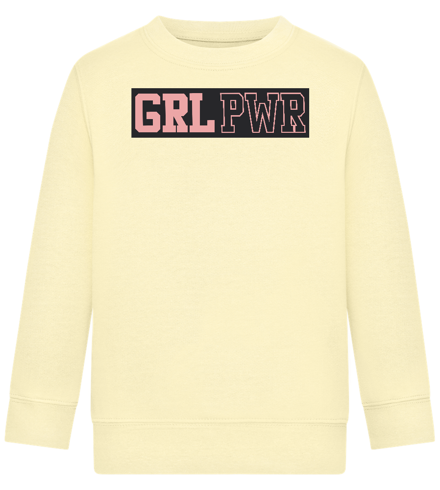 Girl Power 3 Design - Comfort Kids Sweater_AMARELO CLARO_front