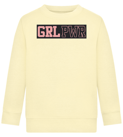 Girl Power 3 Design - Comfort Kids Sweater_AMARELO CLARO_front