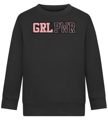 Girl Power 3 Design - Comfort Kids Sweater_BLACK_front