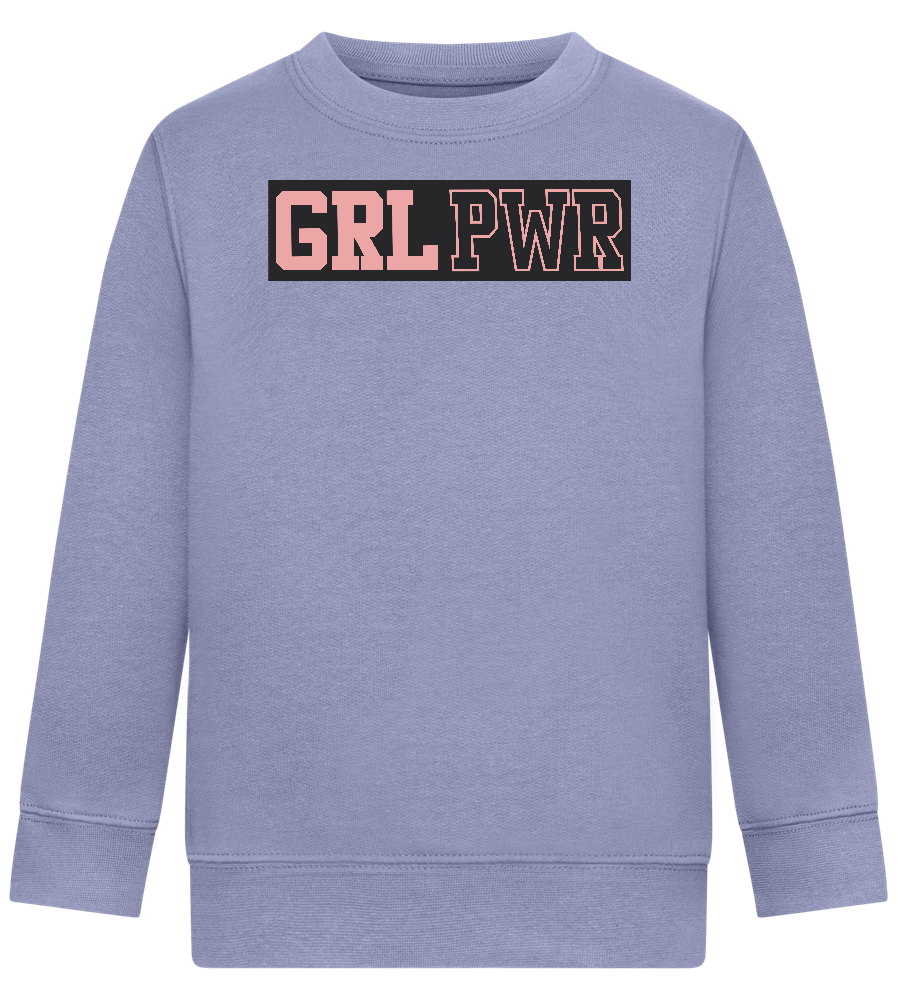 Girl Power 3 Design - Comfort Kids Sweater_BLUE_front