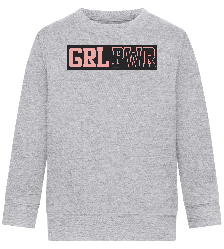 Girl Power 3 Design - Comfort Kids Sweater_ORION GREY II_front