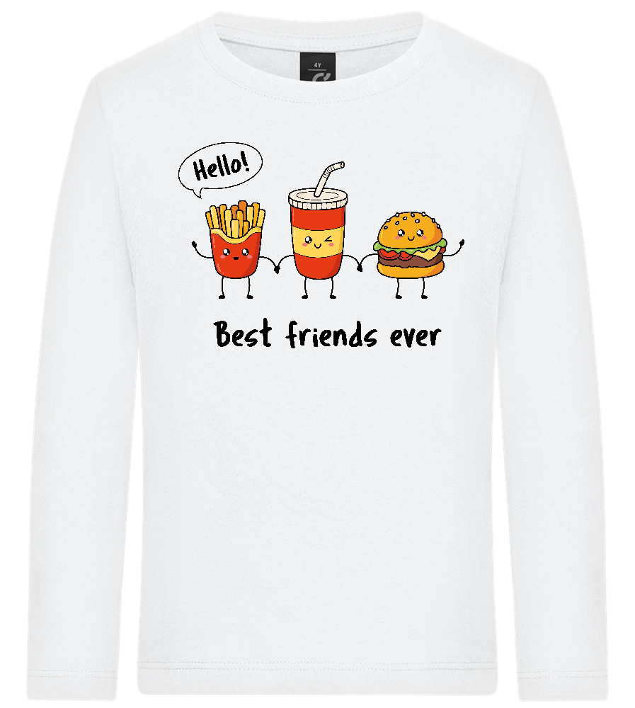 Best Friends Ever Food Design - Premium kids long sleeve t-shirt_WHITE_front