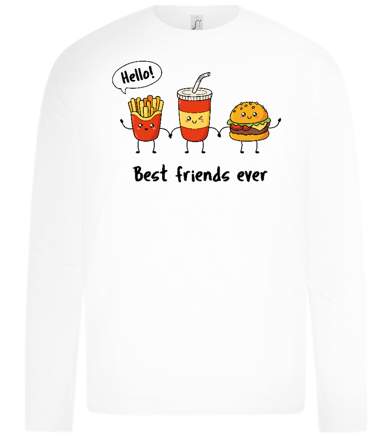 Best Friends Ever Food Design - Premium kids long sleeve t-shirt_WHITE_front