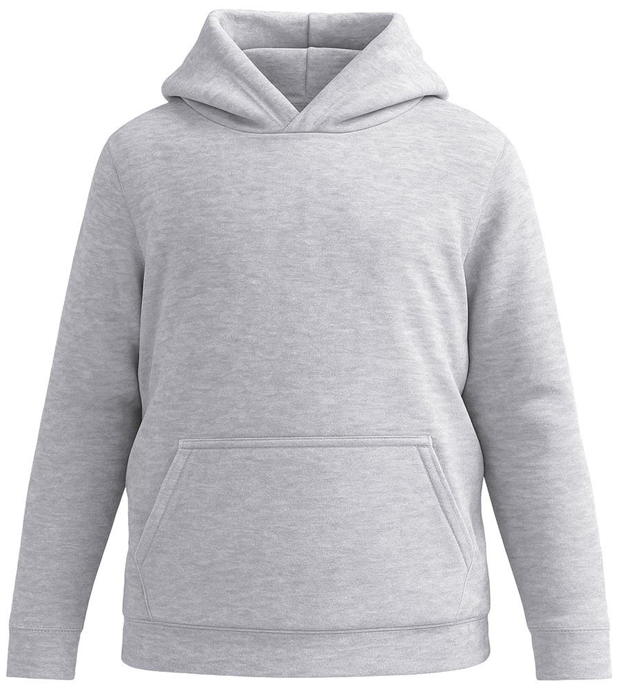 Premium everyday kids hoodie_GREY MELANGE_front