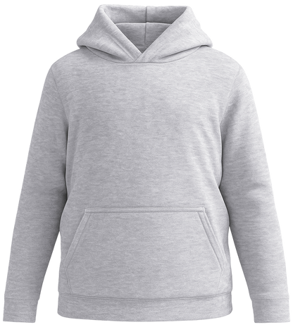 Premium everyday kids hoodie_GREY MELANGE_front