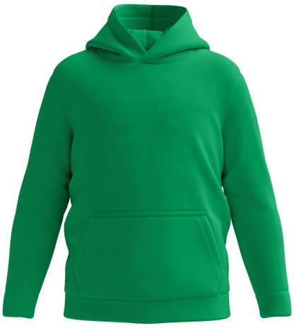 Premium everyday kids hoodie_KELLY GREEN_front