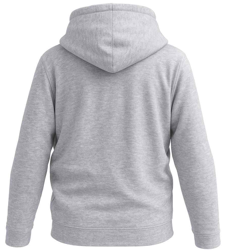 Premium everyday kids hoodie_GREY MELANGE_back
