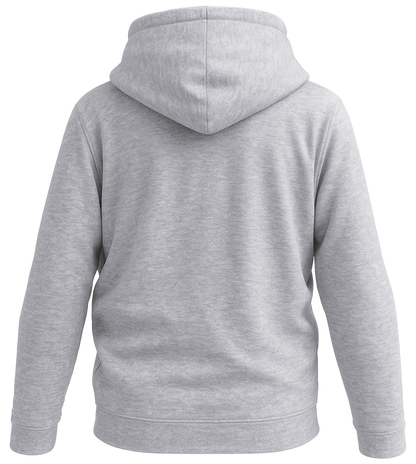 Premium everyday kids hoodie_GREY MELANGE_back