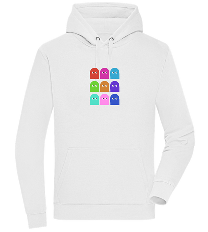 Classic Ghosts Design - Premium unisex hoodie_WHITE_front