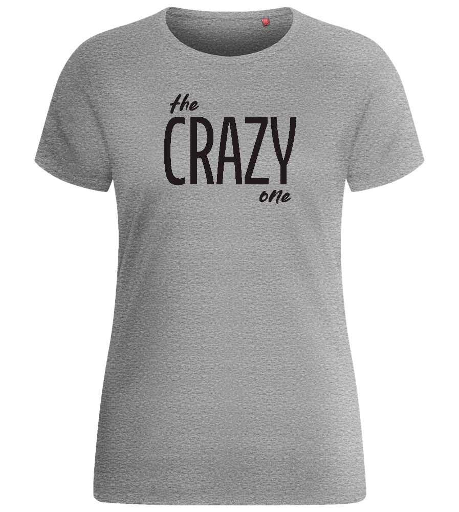 The Crazy One Design - Basic women's fitted t-shirt_ORION GREY_front