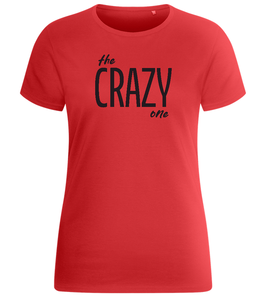 The Crazy One Design - Basic women's fitted t-shirt_RED_front