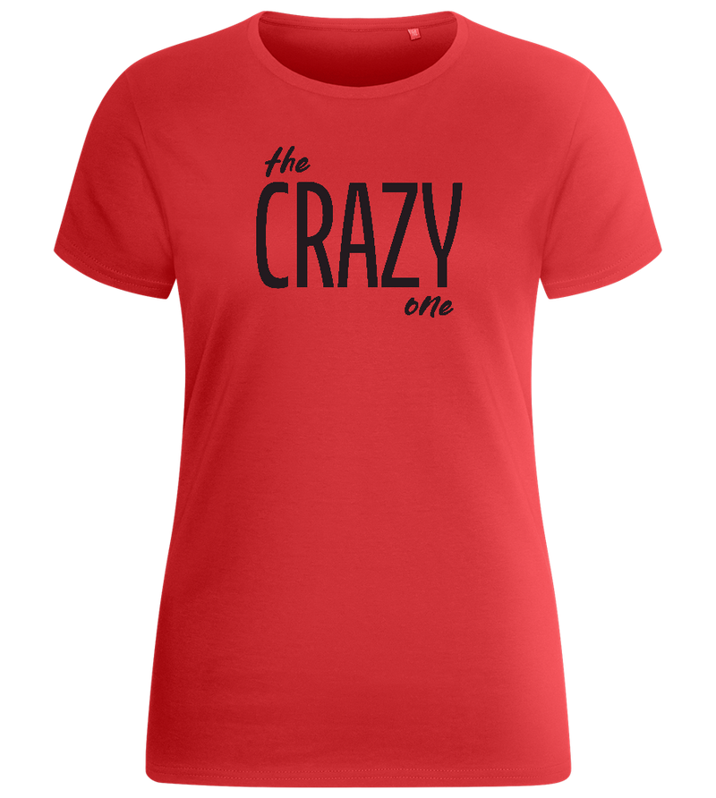 The Crazy One Design - Basic women's fitted t-shirt_RED_front