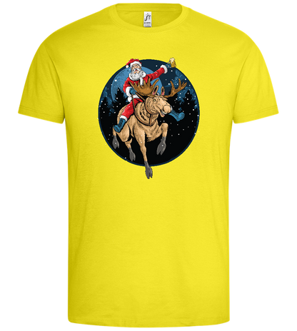 Santa's Joyride Design - Premium men's t-shirt_LEMON_front