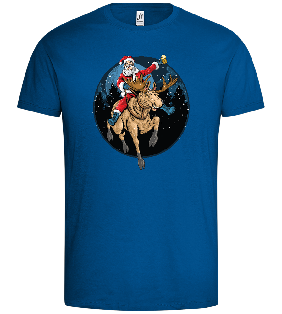 Santa's Joyride Design - Premium men's t-shirt_ROYAL_front