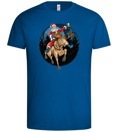 Santa's Joyride Design - Premium men's t-shirt_ROYAL_front