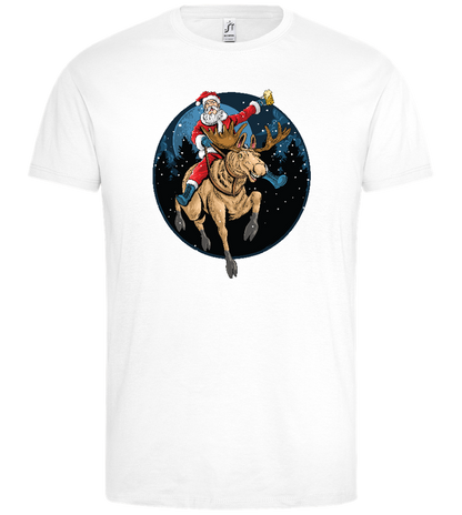 Santa's Joyride Design - Premium men's t-shirt_WHITE_front