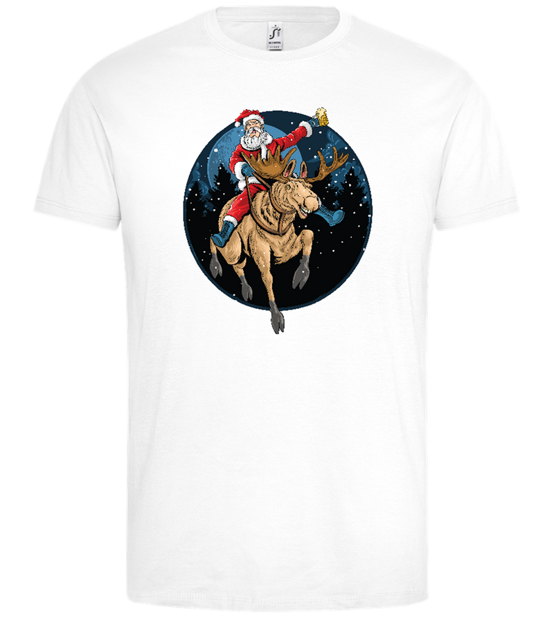 Santa's Joyride Design - Premium men's t-shirt_WHITE_front