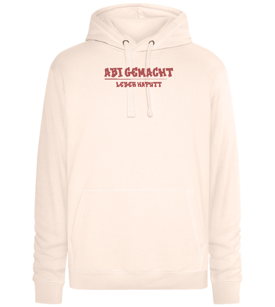 Abi Gemacht Leber Kaputt Design - Premium unisex hoodie_LIGHT PEACH ROSE_front