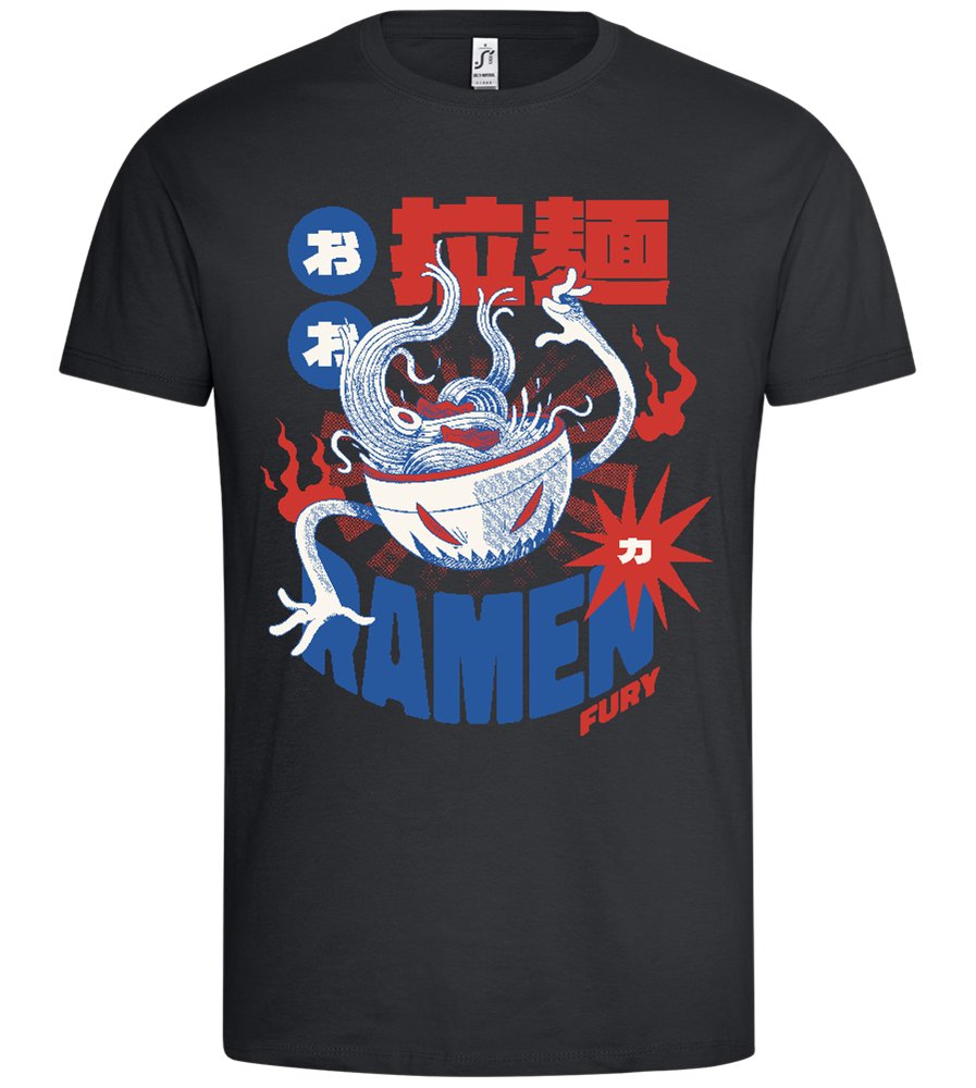 Ramen Monster Design - Premium men's t-shirt_DARK GRAY_front