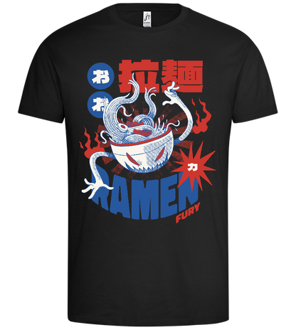 Ramen Monster Design - Premium men's t-shirt_DEEP BLACK_front