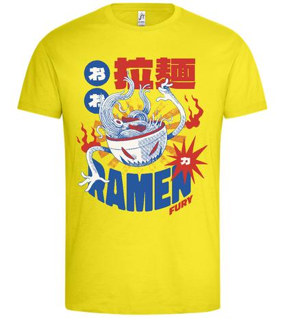 Ramen Monster Design - Premium men's t-shirt_LEMON_front