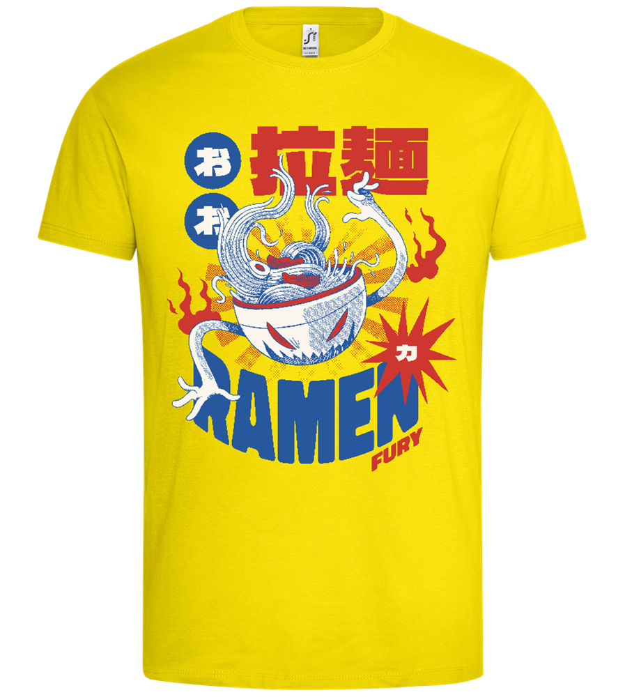 Ramen Monster Design - Premium men's t-shirt_YELLOW_front
