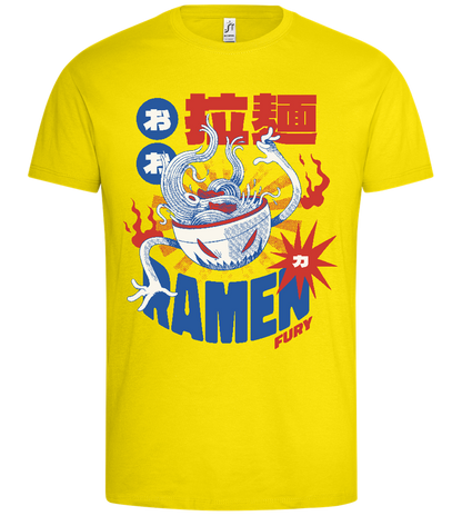 Ramen Monster Design - Premium men's t-shirt_YELLOW_front