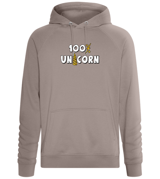 100 Percent Unicorn Design - Comfort unisex hoodie_CHARCOAL CHIN_front