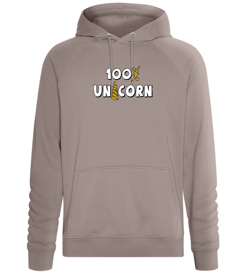 100 Percent Unicorn Design - Comfort unisex hoodie_CHARCOAL CHIN_front