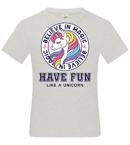 Believe in Magic Unicorn Design - Basic kids t-shirt_VIBRANT WHITE_front