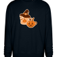 Spooky Pumpkin Spice Design - Comfort Essential Unisex Sweater_BLACK_front