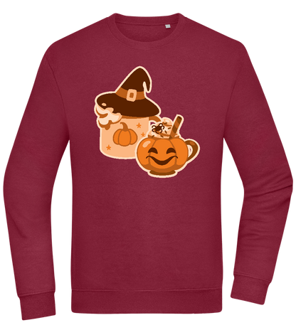 Spooky Pumpkin Spice Design - Comfort Essential Unisex Sweater_BORDEAUX_front