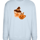 Spooky Pumpkin Spice Design - Comfort Essential Unisex Sweater_CREAMY BLUE_front