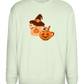 Spooky Pumpkin Spice Design - Comfort Essential Unisex Sweater_CREAMY GREEN_front