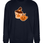 Spooky Pumpkin Spice Design - Comfort Essential Unisex Sweater_FRENCH NAVY_front