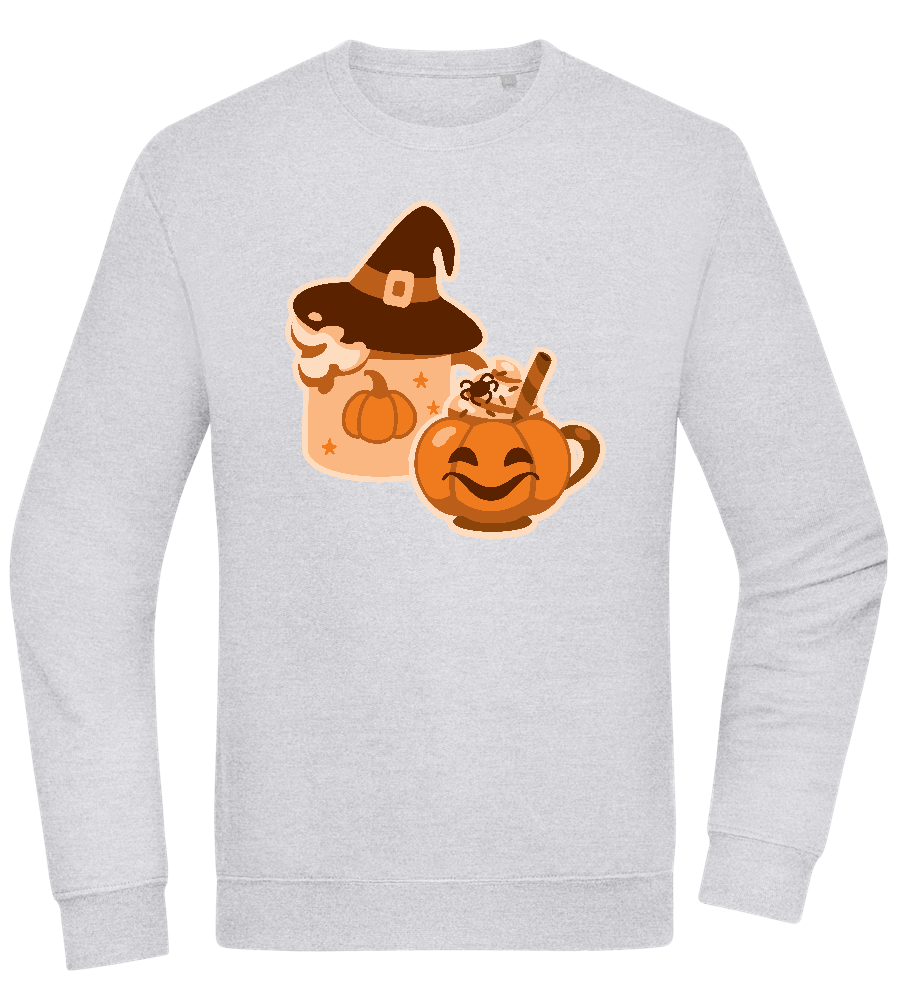 Spooky Pumpkin Spice Design - Comfort Essential Unisex Sweater_ORION GREY II_front
