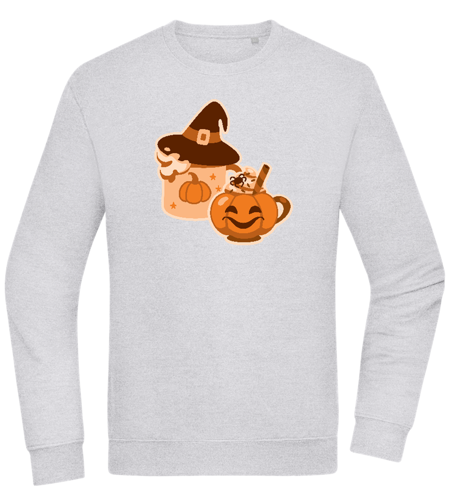 Spooky Pumpkin Spice Design - Comfort Essential Unisex Sweater_ORION GREY II_front