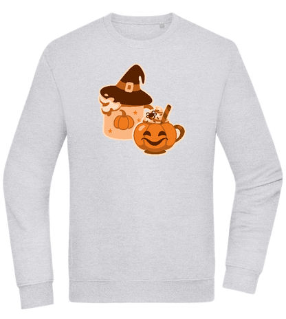 Spooky Pumpkin Spice Design - Comfort Essential Unisex Sweater_ORION GREY II_front