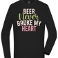 Never Broke My Heart Design - Comfort men's long sleeve t-shirt_DEEP BLACK_front