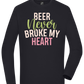 Never Broke My Heart Design - Comfort men's long sleeve t-shirt_MARINE_front