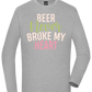 Never Broke My Heart Design - Comfort men's long sleeve t-shirt_ORION GREY_front