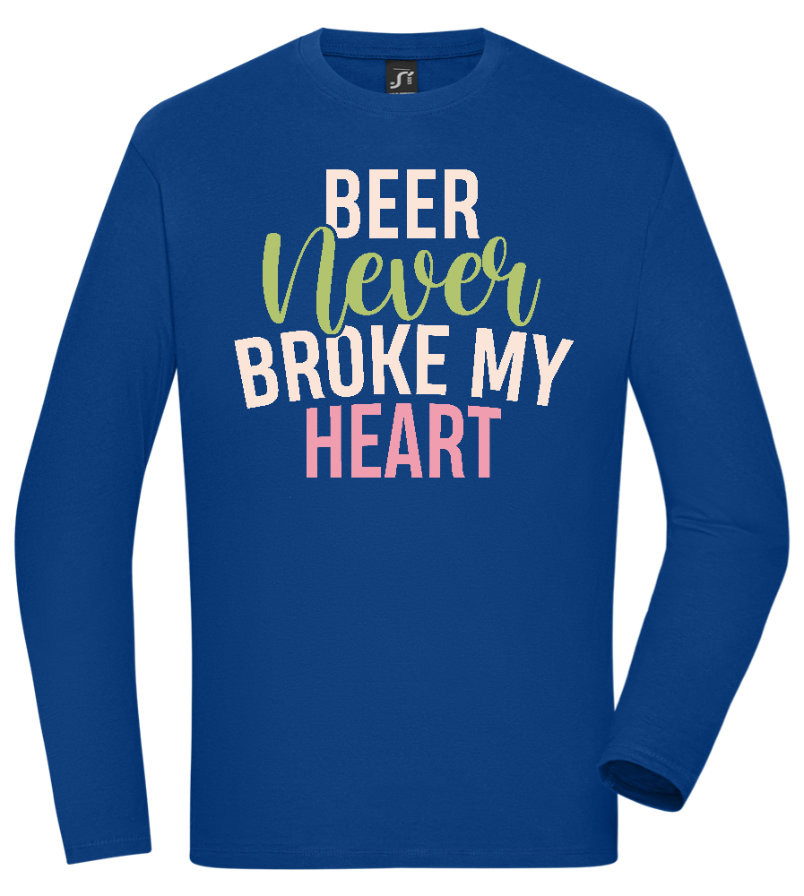 Never Broke My Heart Design - Comfort men's long sleeve t-shirt_OVERSEAS_front