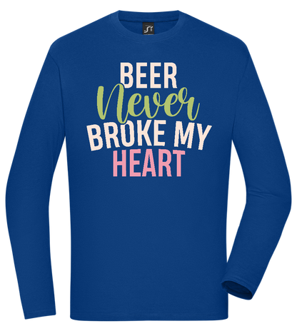 Never Broke My Heart Design - Comfort men's long sleeve t-shirt_OVERSEAS_front