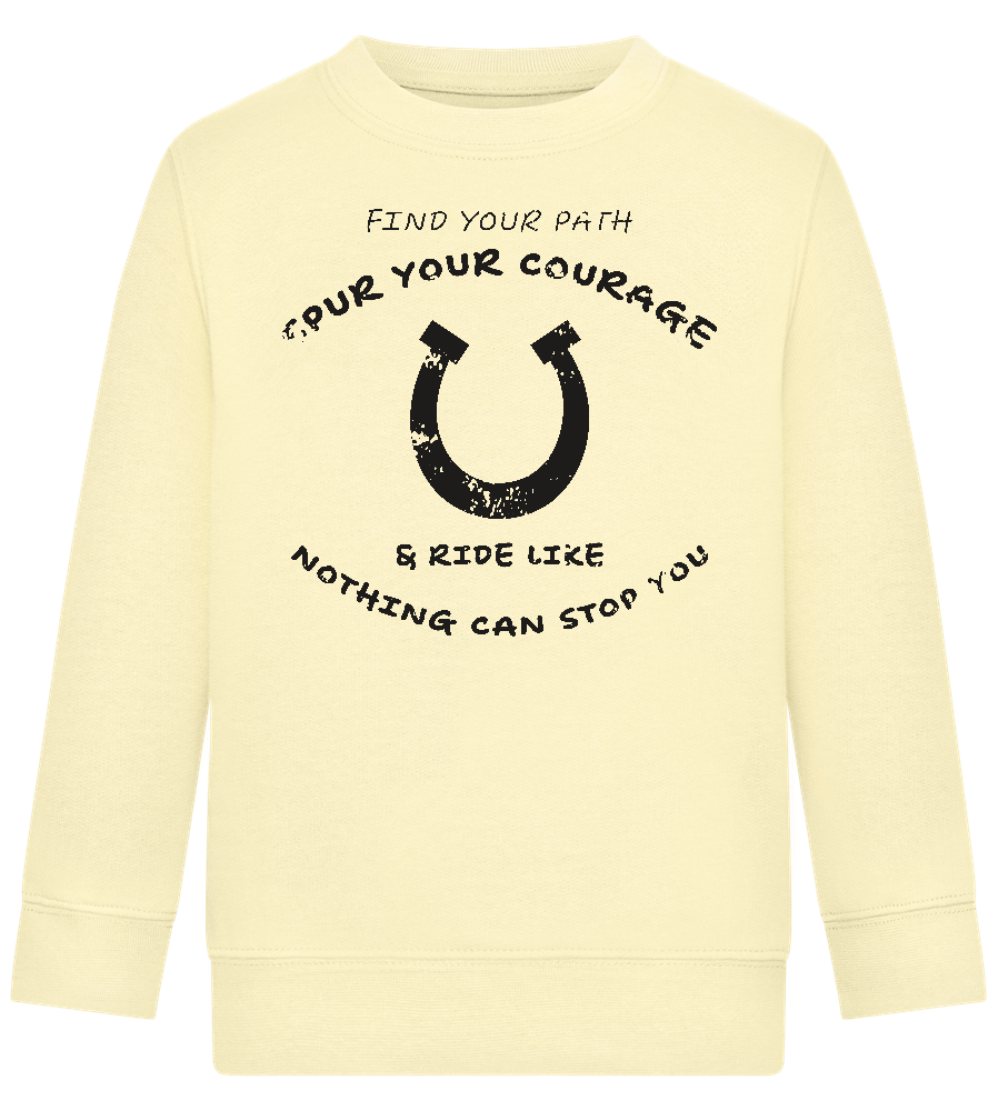 Spur Your Courage Design - Comfort Kids Sweater_AMARELO CLARO_front