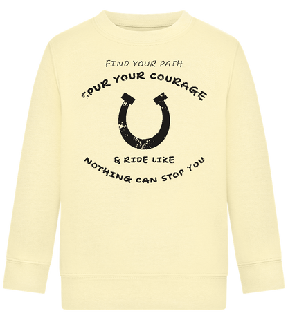 Spur Your Courage Design - Comfort Kids Sweater_AMARELO CLARO_front