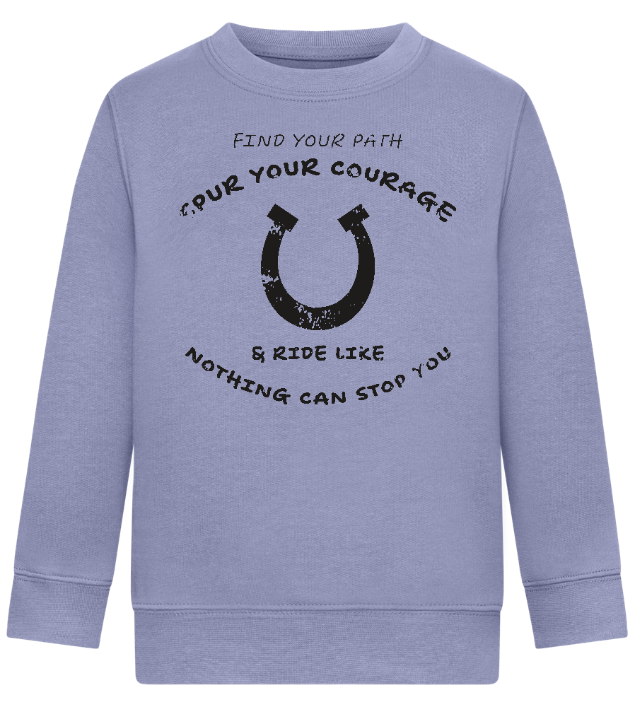 Spur Your Courage Design - Comfort Kids Sweater_BLUE_front