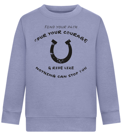 Spur Your Courage Design - Comfort Kids Sweater_BLUE_front