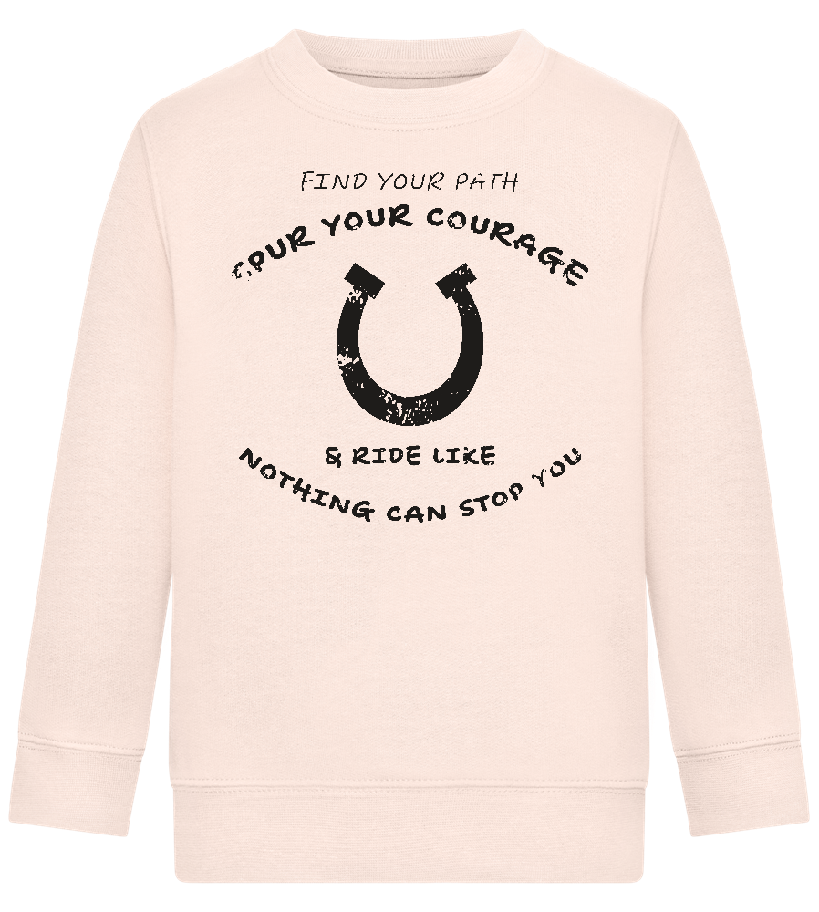 Spur Your Courage Design - Comfort Kids Sweater_LIGHT PEACH ROSE_front